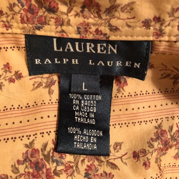 Ralph Lauren Cotton lace trimmed button blouse L - Picture 3 of 6